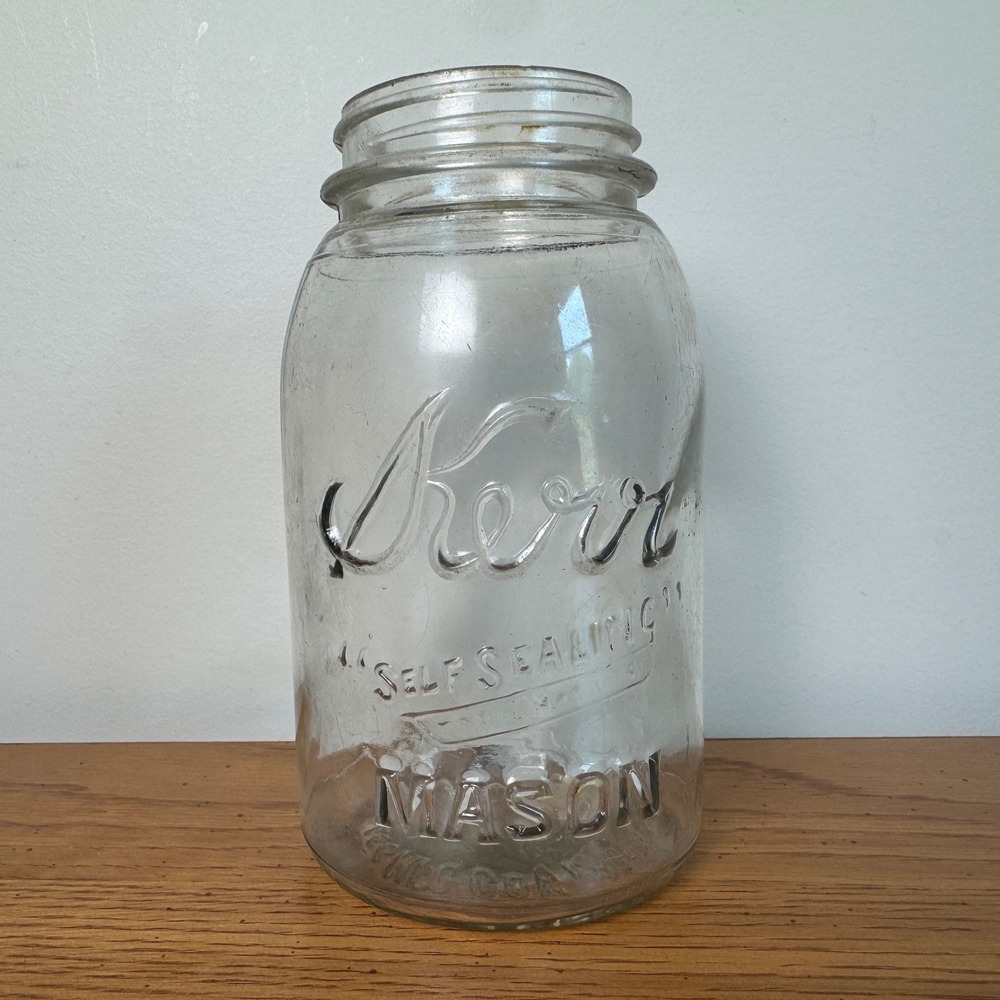 Vintage Kerr Self Sealing Mason Jar Sand Springs Oklahoma Glass‎